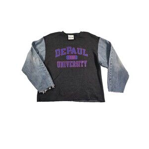 DePaul University Blue Demons Sweatshirt Champion Pullover Size Large P.O.T.M